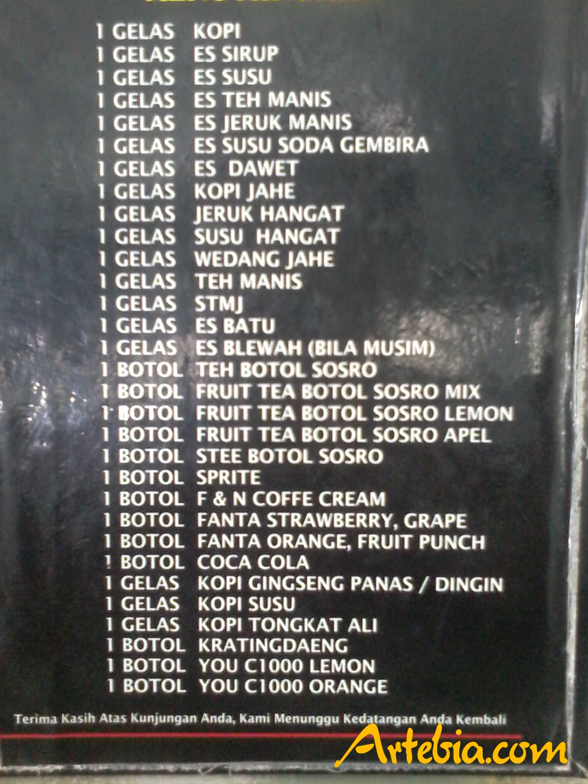 Menu Pojok II