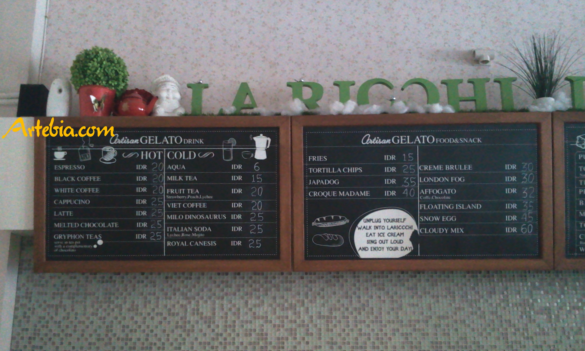 Menu La Ricchi