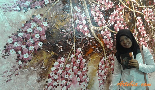 lukisan bunga sakura by Udiyana