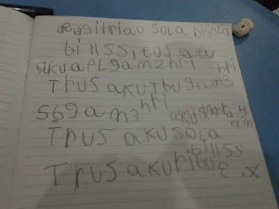 tulisan seorang murid